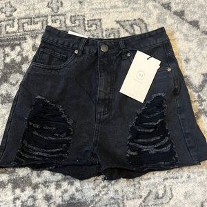 New Cotton On Black Jean Shorts